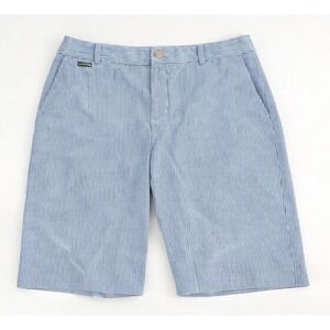 LRL Ralph Lauren Active Blue White Stripe Bermuda Shorts Classic Preppy Golf 4